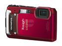 Refurbished: OLYMPUS TG-820 iHS Red 12 MP 5X Optical Zoom Waterproof Shockproof 28mm Wide Angle Digital Camera