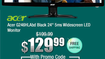 Acer G246HLAbd Black 24" 5ms Widescreen LED Monitor