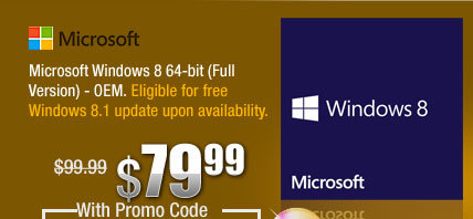 Microsoft Windows 8 64-bit (Full Version) - OEM