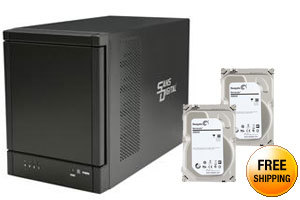 Sans Digital 4-Bay eSATA RAID 0/1/10/5/JBOD Tower Storage Enclosure w/ 6G PCIe Card TR4M+B (Black)
