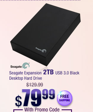 Seagate Expansion 2TB USB 3.0 Black Desktop Hard Drive