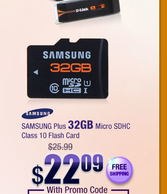 SAMSUNG Plus 32GB Micro SDHC Class 10 Flash Card