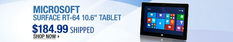 Newegg Flash - Microsoft Surface RT-64 10.6” Tablet.