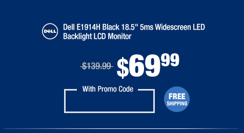 Dell E1914H Black 18.5" 5ms Widescreen LED Backlight LCD Monitor