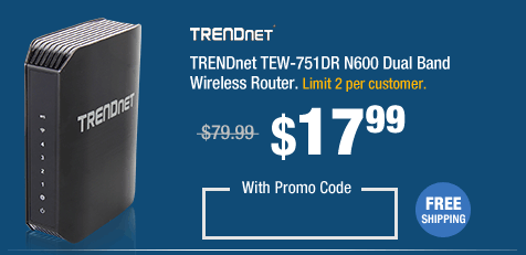 TRENDnet TEW-751DR N600 Dual Band Wireless Router
