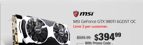 MSI GeForce GTX 980TI 6GD5T OC