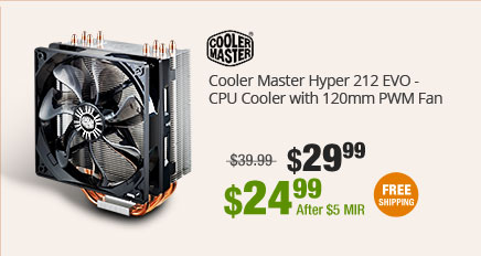 Cooler Master Hyper 212 EVO - CPU Cooler with 120mm PWM Fan