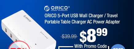 ORICO 5-Port USB Wall Charger / Travel Portable Table Charger AC Power Adapter