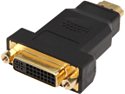 Coboc Black Color HDMI Male to Dual link DVI-I(24+5) Female Digital Video Adatper,Gold Plated, M-F