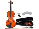 ADM® 4/4 Full Size Handcrafted Solid Wood Student Violin with Starter Kits (Shaped Case & Violin Bow, Rosin, etc.)