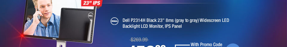 Dell P2314H Black 23" 8ms (gray to gray) Widescreen LED Backlight LCD Monitor, IPS Panel