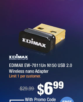 EDIMAX EW-7811Un N150 USB 2.0 Wireless nano Adapter