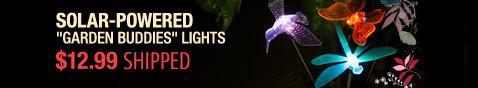 Newegg Flash - Solar-Powered "Garden Buddies" Lights.