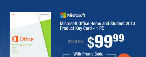 Microsoft Office Home and Student 2013 Product Key Card - 1 PC