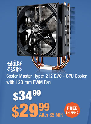 Cooler Master Hyper 212 EVO - CPU Cooler with 120 mm PWM Fan