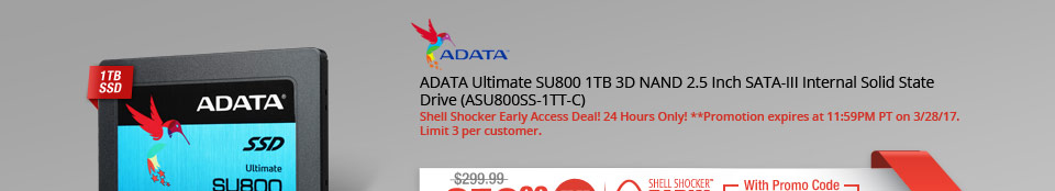 ADATA Ultimate SU800 1TB 3D NAND 2.5 Inch SATA-III Internal Solid State Drive (ASU800SS-1TT-C)