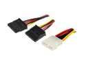 Nippon Labs SATA Adpater Molex 4-Pin PC power cable to 2 x SATA Converter Cables for SATA I and SATA II Hard Drive 