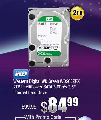 Western Digital WD Green WD20EZRX 2TB IntelliPower SATA 6.0Gb/s 3.5" Internal Hard Drive