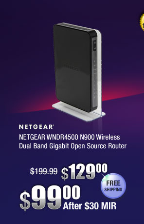NETGEAR WNDR4500 N900 Wireless Dual Band Gigabit Open Source Router 
