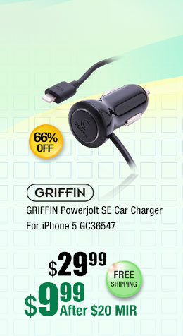 GRIFFIN Powerjolt SE Car Charger For iPhone 5 GC36547