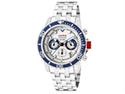 Red Line Piston 50034 Men's Stainless Steel Chronograph Watch with Blue Bezel