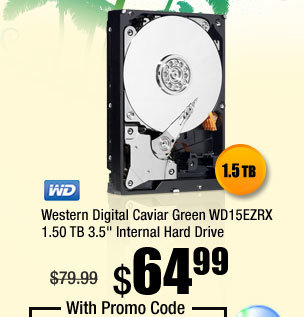 Western Digital Caviar Green WD15EZRX 1.50 TB 3.5" Internal Hard Drive 