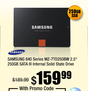 SAMSUNG 840 Series MZ-7TD250BW 2.5" 250GB SATA III Internal Solid State Drive
