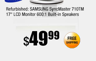 Refurbished: SAMSUNG SyncMaster 710TM 17" LCD Monitor 600:1 Built-in Speakers