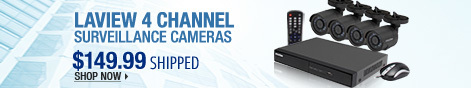 Newegg Flash – LaView 4 Channel Surveillance Cameras
