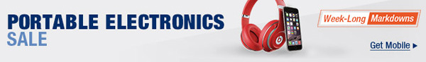 PORTABLE ELECTRONICS SALE. Week-Long Markdowns. Get Mobile