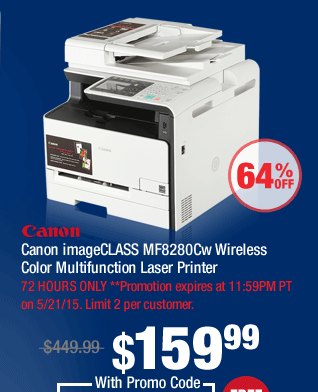 Canon imageCLASS MF8280Cw Wireless Color Multifunction Laser Printer