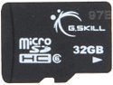 G.SKILL 32GB microSDHC Flash Card Model FF-TSDG32GN-C6