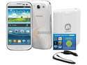 Samsung Galaxy S3 Boost Mobile White 4G LTE Android Smart Phone Bundle