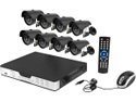 Zmodo KDB8-CARQZ8ZN 8 Channel H.264 DVR Kit (No HDD), 8 X 600TVL, 3.6mm Wide Angle Lens, 24 IR LEDs for 65ft Night Vision