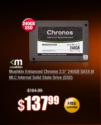 Mushkin Enhanced Chronos 2.5" 240GB SATA III MLC Internal Solid State Drive (SSD)