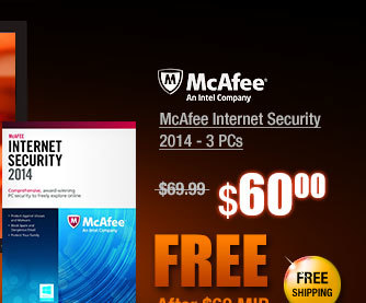 McAfee Internet Security 2014 - 3 PCs