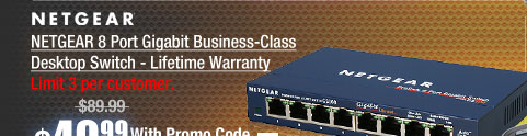 NETGEAR 8 Port Gigabit Business-Class Desktop Switch - Lifetime Warranty