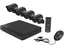 KGuard 4 Channel DVR Touching Cloud Security System & 4 cameras 480 TVL with SmartPhone