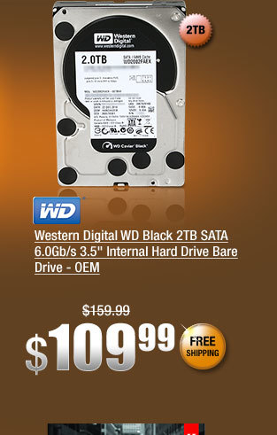 Western Digital WD Black 2TB SATA 6.0Gb/s 3.5" Internal Hard Drive Bare Drive - OEM