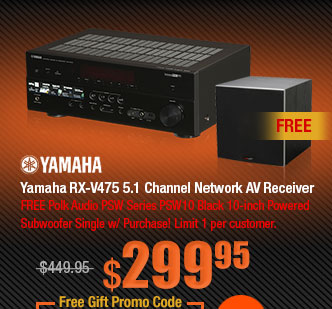 Yamaha RX-V475 5.1 Channel Network AV Receiver