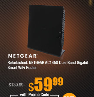 Refurbished: NETGEAR AC1450 Dual Band Gigabit Smart WiFi Router