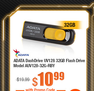 ADATA DashDrive UV128 32GB Flash Drive Model AUV128-32G-RBY 