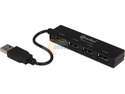 SYBA CL-HUB20132 USB 2.0 4 Ports Mini Hub with Built-in Power On/Off Switch for Each Port
