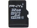 PNY Turbo Performance 32GB MicroSD Flash Card Model P-SDU32GU190-GE