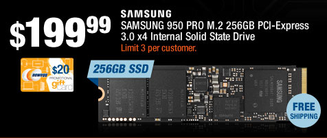 SAMSUNG 950 PRO M.2 256GB PCI-Express 3.0 x4 Internal Solid State Drive