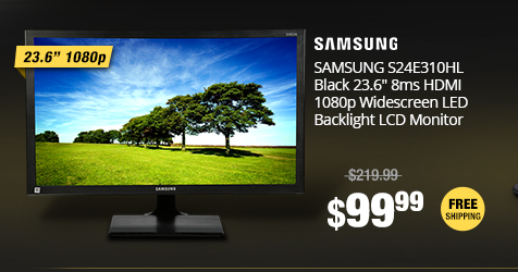 SAMSUNG S24E310HL Black 23.6" 8ms HDMI 1080p Widescreen LED Backlight LCD Monitor 