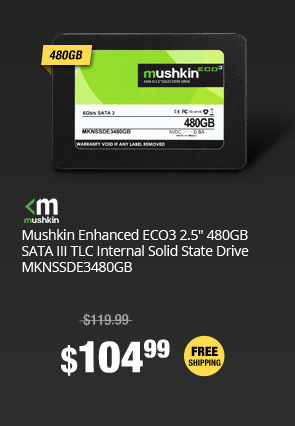 Mushkin Enhanced ECO3 2.5" 480GB SATA III TLC Internal Solid State Drive MKNSSDE3480GB