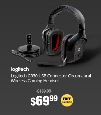 Logitech G930 USB Connector Circumaural Wireless Gaming Headset