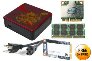 Intel Limited Edition Barebone System with Intel Core i3 Processor, Intel Mini PCI Express Bluetooth, 90GB SSD, G.SKILL 4GB MEM, StarTech 6ft Power Cable