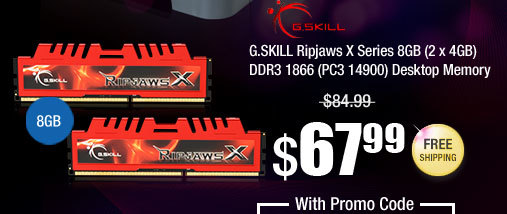 G.SKILL Ripjaws X Series 8GB (2 x 4GB) DDR3 1866 (PC3 14900) Desktop Memory